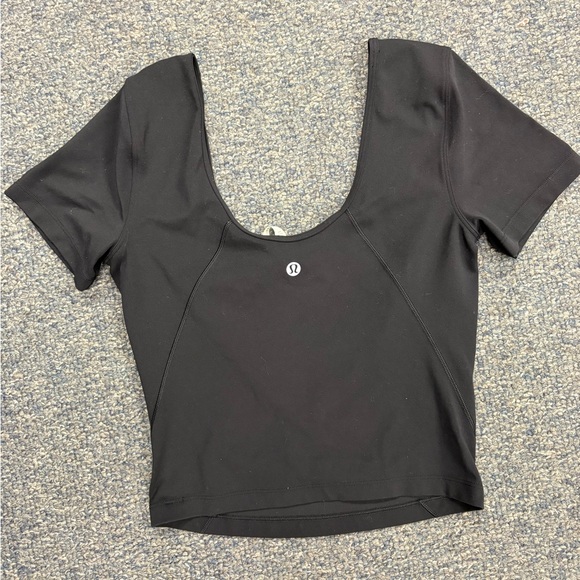 Lululemon Align Short Sleeve Top Size 4 Black - Picture 2 of 5